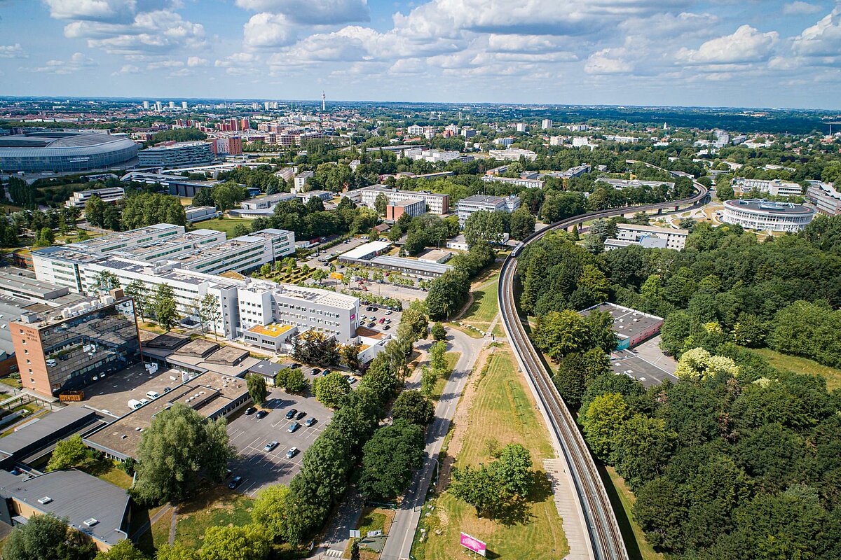 Campus Cité scientifique - Villeneuve d'Ascq (vue aérienne)